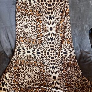 Leopard Print Women's Maxi Skirt